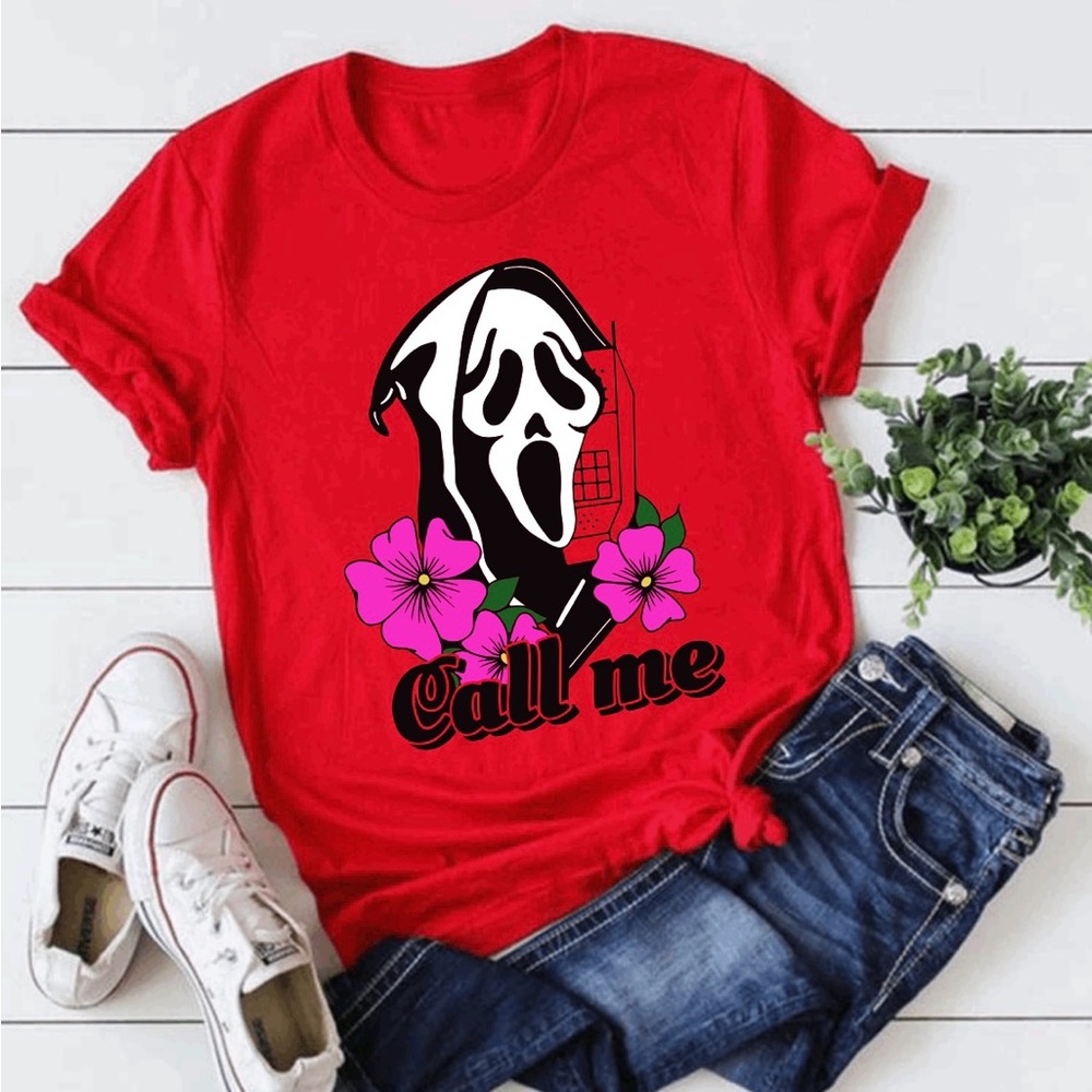 Call me scream valentines t-shirt unisex
